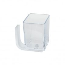 Bicchiere Portaspazzolini Da Muro Materia Bianco – 8 cm x 10 cm x 11 cm – KOH-I-NOOR