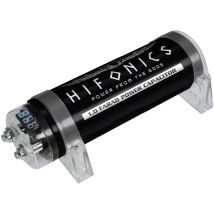 Hifonics PowerCap 1 Farad – Pufferelkondensator mit blauer Digitalanzeige – Schwarz – Einbauhalter inklusive Remote-Anschluss