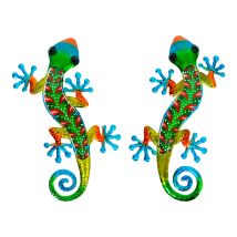 Origen - Signes Grimalt Muro Adorno Garden Lizard Adorno 2 Unità Green Garden 17x38x1cm 27178