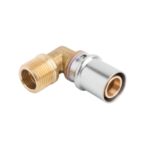 Gomito Filettato Maschio Ø16x1/2 In Ottone Nichelato Per Tubo Multistrato Pex-al-pex Balpex Mp Bampi Mpgm1612