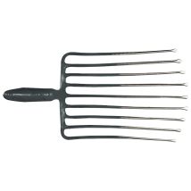 Krumpholz - Forchetta Pietra 9° Dente-l.330mm Con Bussola A Molla Senza Manico Acciaio.lacca Rosso-argento.