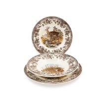 Servizio Tavola 18pz Churchill Scene Caccia H&h