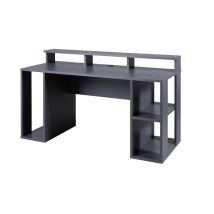 MatchPoint Gaming-Schreibtisch mit grauen Regalen – eleganter und funktionaler Schreibtisch für Ihr Zuhause – 13600010