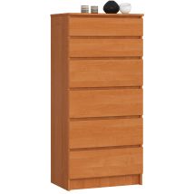 Akord - Kommode K60 Erle 60 Cm 6 Schubladen B60 X H130 X T40 Cm