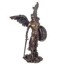 Muzeum - Signes Grimalt Bronze -figur Figuren Arcángel Miguel Bronce Dorado 13x21x36cm 50887