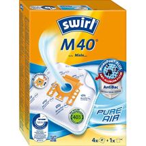 Bolsa para aspiradora M40 – 4 piezas – Material ecopor – Filtro antialérgico – Compatible con Miele S 2, S 2000, S 2999, S 400i, S 456i, S 600 y S 658
