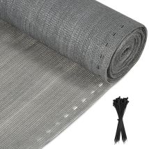 Swanew Schermo Di Protezione Della Privacy Rinforzato Per Recinzione 150g/m2 Hdpe, 1.5x25m, Schermo Da Tennis, Antracite, Rete Ombreggiante, 