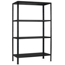 Schulte Regalwelt - Schulte Regalwelt Rayonnage Emboîtable Avec 4 Tablettes Powermax, Charge Utile 65 Kg, 180x120x40 Cm (hxlxp), Noir Structuré, 