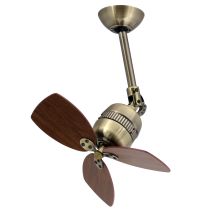 Ventilatore A Soffitto Aireryder Design Toledo In Ottone Anticato Con Interruttore A Parete