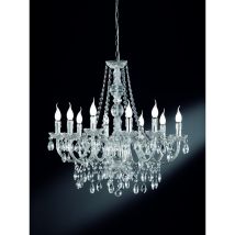 Reality - Araña Clásica 10 Luces Lüster Cromo Colgantes Decorativos Trio Lighting