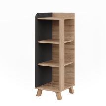 Vicco - Midischrank Karen, Sonoma/anthrazit, 30 X 90 Cm Mit 4 Ablagen