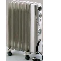 Plein-air Radiador De Aceite Blanco 1500 W Portátil