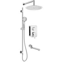 Colonne de douche mécanique – Ensemble de douche encastré Arnika – Finition métal, Forme, Forme de la pomme haute, Type de jet, Longueur