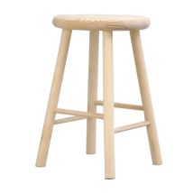 Taburete redondo de madera 70 cm – 2.7 Kg – Color madera natural