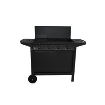 Barbecue À Gaz 4 Brûleurs 10 Kw – Structure Métallique – Allumage Piézoélectrique – Compatible Gaz Butane Et Propane – Grill Garden