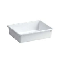 Bacinella Per Frigo In Polipropilene Bianca- - Cm.40x30x10h. Lt.10 - 5 Pezzi Stefanplast
