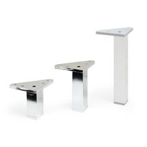 Pata Aluminio Cromado Villa C30 H180 Con Taco Con Base Superior Triangulo