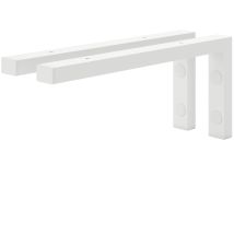 Holzbrink 2x Wandkonsole Weiß Für Waschtisch, 350x150 Mm Modell L