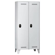 Armario guardarropa Wolf 1850x800x500mm – Chapa de acero – 2 compartimentos – Cerradura de seguridad