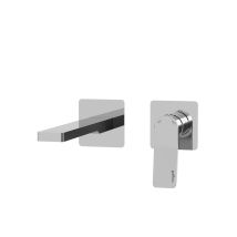 Paffoni - Wandmontierter Waschtischmischer Mit 2 Chromfarbenen Auslaufplatten 24 Cm Tilt Ti106cr70 Chrom - 240 Mm