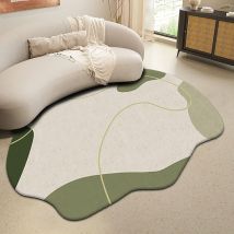Tapis Moderne Abstrait De Forme Irrégulière, Tapis Lavable, Tapis De Salon Ou De Chambre, Tapis Doux En Fausse Laine Irrégulière Pour Salon Ou Chambre