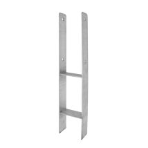 Pfostenträger Pfostenanker H-form Verzinkt 141x5,0x600 Mm