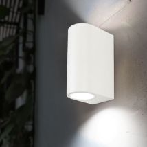 Lampada Da Parete Per Esterni Luce Di Facciata Bianca Up Down Luce Di Patio Luce Di Giardino Luce Di Porta D'Ingresso Luce Di Parete 2 Fiamme, 2x Gu10