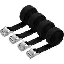 4pcs Sangle D'Arrimage, 2m X 20mm Kit De Fixation Avec Sangle De Serrage Boucle De Serrage, Pour Moto, Voiture, Porte Vélo, Puissance De Traction: 500
