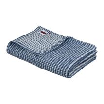 Dodo – Manta Plaid Azul Elegante – 65% Algodón, 20% Poliéster, 15% Acrílico – Densidad 435 g/m2 – Lavable a 40°C