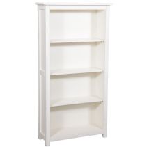 Biscottini - Kleines Landhaus-bücherregal Aus Massivem Lindenholz Mit Antikweißer Oberfläche L68xpr25xh130 Cm. Made In Italy