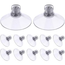 Paryou – Pack Of 30 Suction Cups, 41 Mm – Knurled Nuts For A Secure Hold – Robust Plastic Material – Maximum Load Capacity 2 Kg – Transparent For 