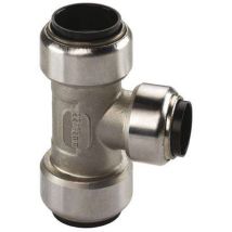 Tectite - Edelstahl Steckfitting T-stück Mittelabgang Reduziert 18 X 15 X 18 Mm Dvgw