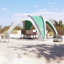 MaisonChic Gazebo Pieghevole Verde Mare Impermeabile 435x435x244 cm - Poliestere 185T - 11 kg