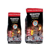 Carbone vegetale pressato 100% naturale per barbecue e grigliate – 3 kg e 5 kg – BOXLUM
