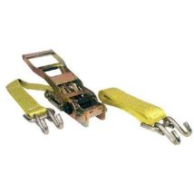 Cables Y Eslingas – Ratchet con Gancho Abierto – 50 mm – 2500 kg TMU – 7500 kg Resistencia – Poliester 100% – Acero Anticorrosivo
