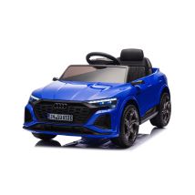 Macchina Elettrica Per Bambini 12v Licenza Ufficiale Audi Sq8 E-tron Con Telecomando E Sedile Pelle Blu