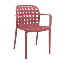 Gardeness - Chaise De Polypropylène Pour Extérieur Empilable Ariel Red - Red