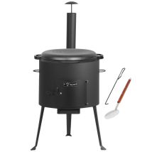 Kazan En Fonte Avec Four Kazan Ø 44 Cm Marmite En Fonte 19 L Avec Couvercle Goulasch - Bbq-toro