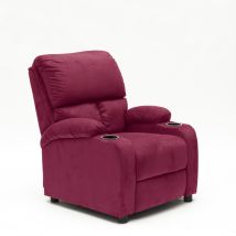 Poltrona Relax Reclinabile Poggiapiedi Portaoggetti Laura Light - Rosa
