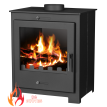 Stufa A Legna V05 Brita – 11 Kw Con Doppia Porta Laterale Passante, Ideale Per Ambienti Open Space