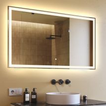 Artforma - Illuminated Bathroom Mirror Led 120x70cm, L01, Natural White 4000k,touch Switch