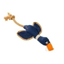 House Of Paws Navy Duck Canvas Thrower Dog Toy - 267633