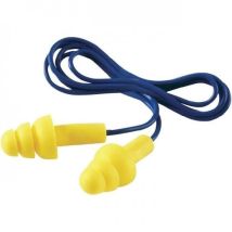 Tapones de oído 3M Ultrafit UF-01-000X – Reducción de ruido 32 dB – Reutilizables – Color amarillo con cordón azul