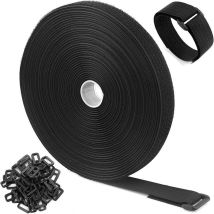 Sangles De Gestion De Câbles Réutilisables 10m – 50 Boucles En Nylon Haute Résistance – Réglables Et Coupables À La Taille Souhaitée