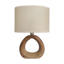 Lampada da comodino GOLF E14 – Ceramica, Acciaio Inossidabile, Tessuto – 280mm, 203mm, 120mm – IDEUS
