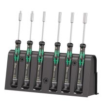 Wera 05118158001 - 2069/6 Electronics Screwdriver Set + Rack, 6-piece (2-5mm)