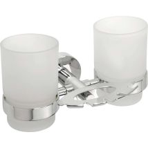 Sapho X-round - Vasos Con Soporte Doble, Vidrio/cromo Xr900