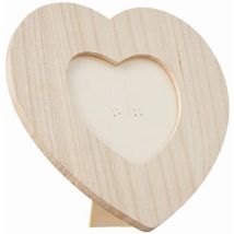 Artemio - Cornice In Legno A Forma Di Cuore, 17,5 X 17,5 Cm, Colore: Beige