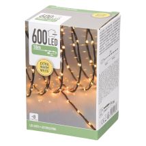 Catena Luminosa A 800 Micro Led 24 M Bianco Extra Caldo 8 Funzioni Alimentazione A Corrente Ip44 Impermeabile Per Interni Esterni Luci Decorazione 