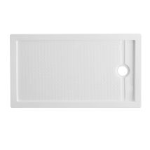 Kepler Duschwanne aus Acryl – rechteckig – 6 cm – Schalentiefe 1,5-2,5 cm – weiße Farbe